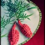 Hand Knitted Autumn Leaf E..