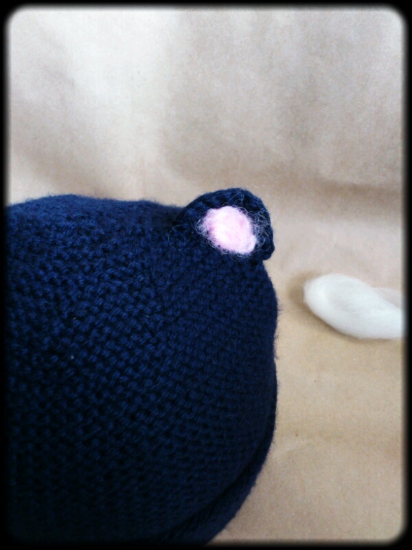 Organic Merino baby bear hat