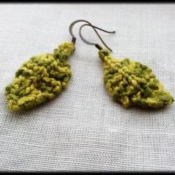 'Evergreen' bamboo leaf earrings