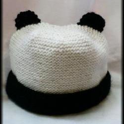 Hand Knitted Panda Hat